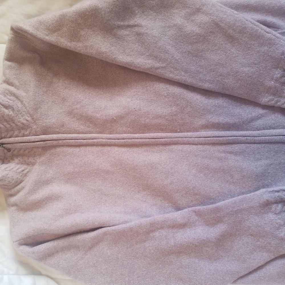 Wool zip up cardigan